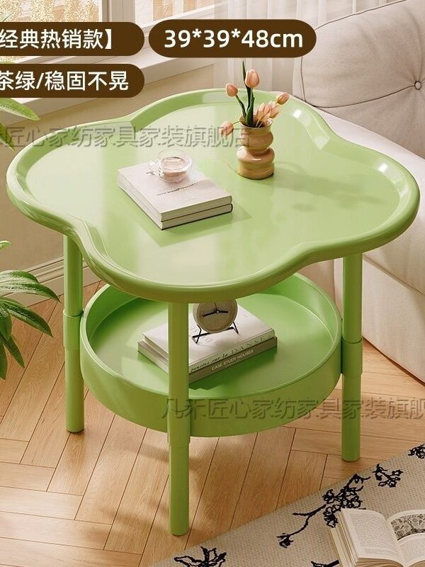 2-Tier Clouds Coffee Table Creative Simple Modern Center – Green Color