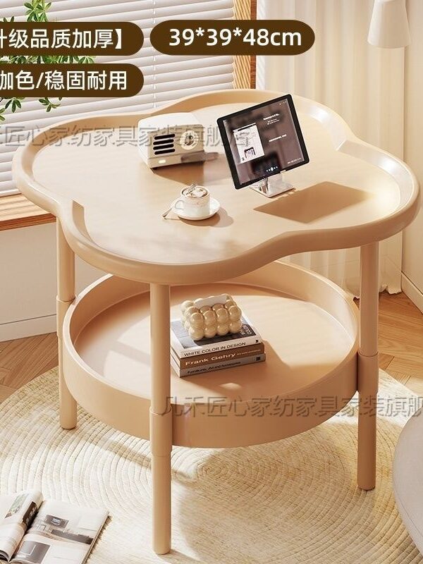 2-Tier Clouds Coffee Table Creative Simple Modern Center – Butter Color