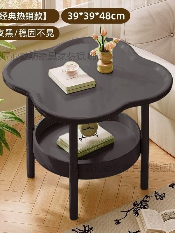 2-Tier Clouds Coffee Table Creative Simple Modern Center – Black Color