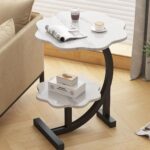 Petal shape side table – White Color