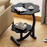 Petal shape side table – Black Color
