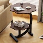 Petal shape side table – Brown Color