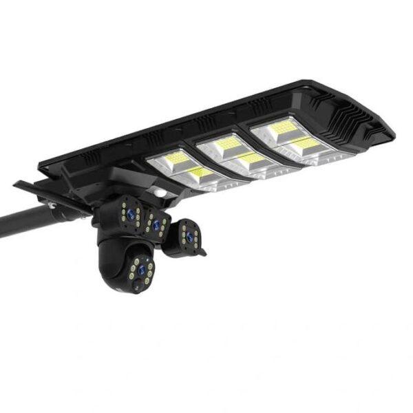 1 (1) 3 Lens Double CCTV Camera + Solar Street Light + Free Pole